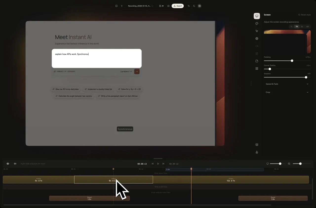 Timeline demo
